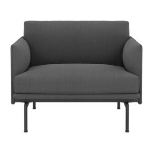 Outline Chair Black Base - Remix 163 Black