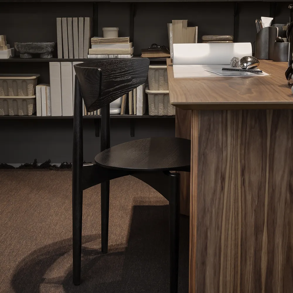 Herman Spisestol Wood - Black