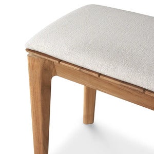 Bok Benk Teak/Offwhite 137x35 cm