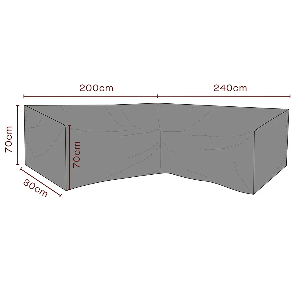Møbeltrekk hjørnesofa 240/200x70x80 cm Premium
