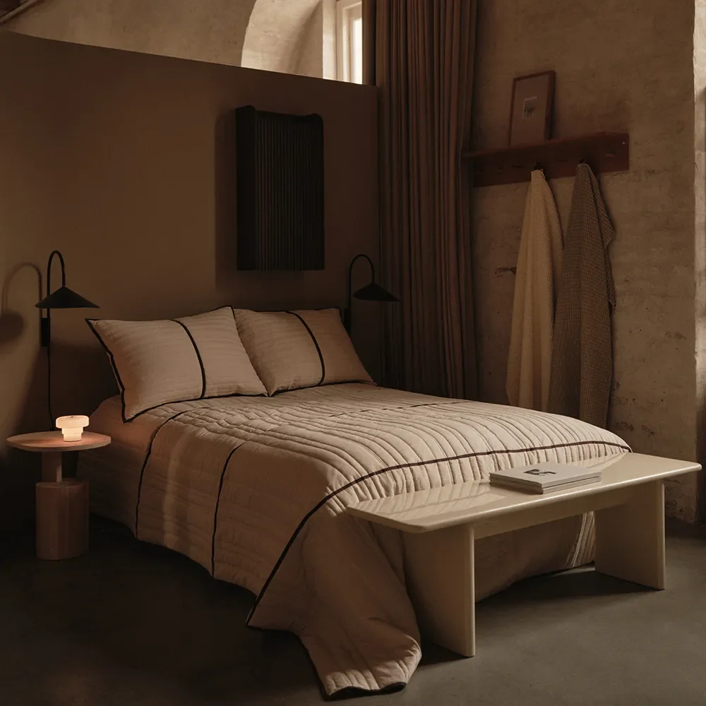 Quilted pyntepute i økologisk bomull Vari