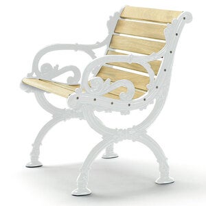 Lenestol Byarum / g:hvit / v:impreg. for Byarums Bruk