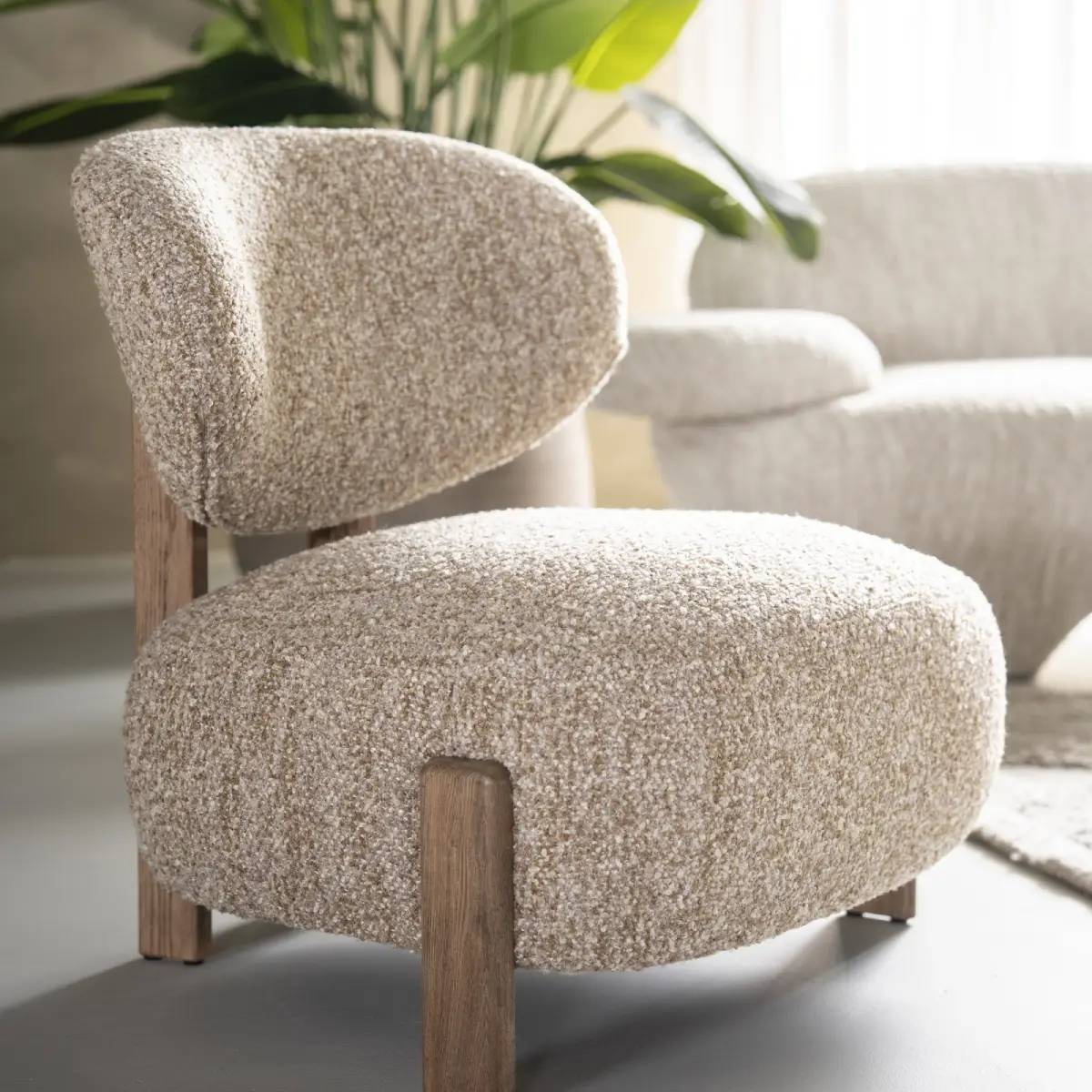 Reza brown Lenestol - beige Bay