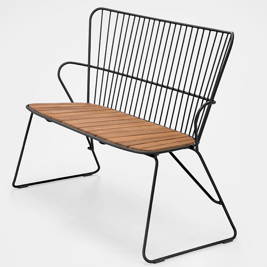  Paon benk svart stål