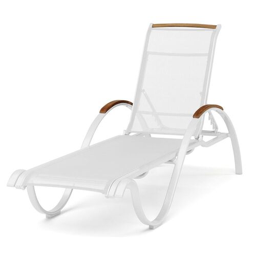 Nydala Solstol Hvit/Hvit Teak