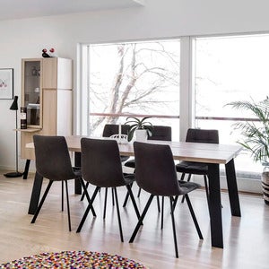 Ruth Spisestol grå 4-pakning