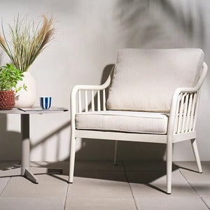Coleville lenestol  Pearl white / Dot beige