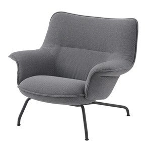 Doze Lounge Chair Low Back Tube Base - Ocean 80 Anthracite
