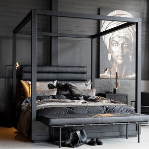 Hunter sengeramme svart eik Artwood