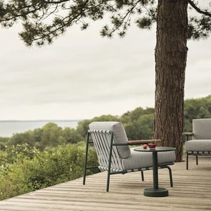 Linear Steel Salongbord Ø42 cm Anthracite Black 