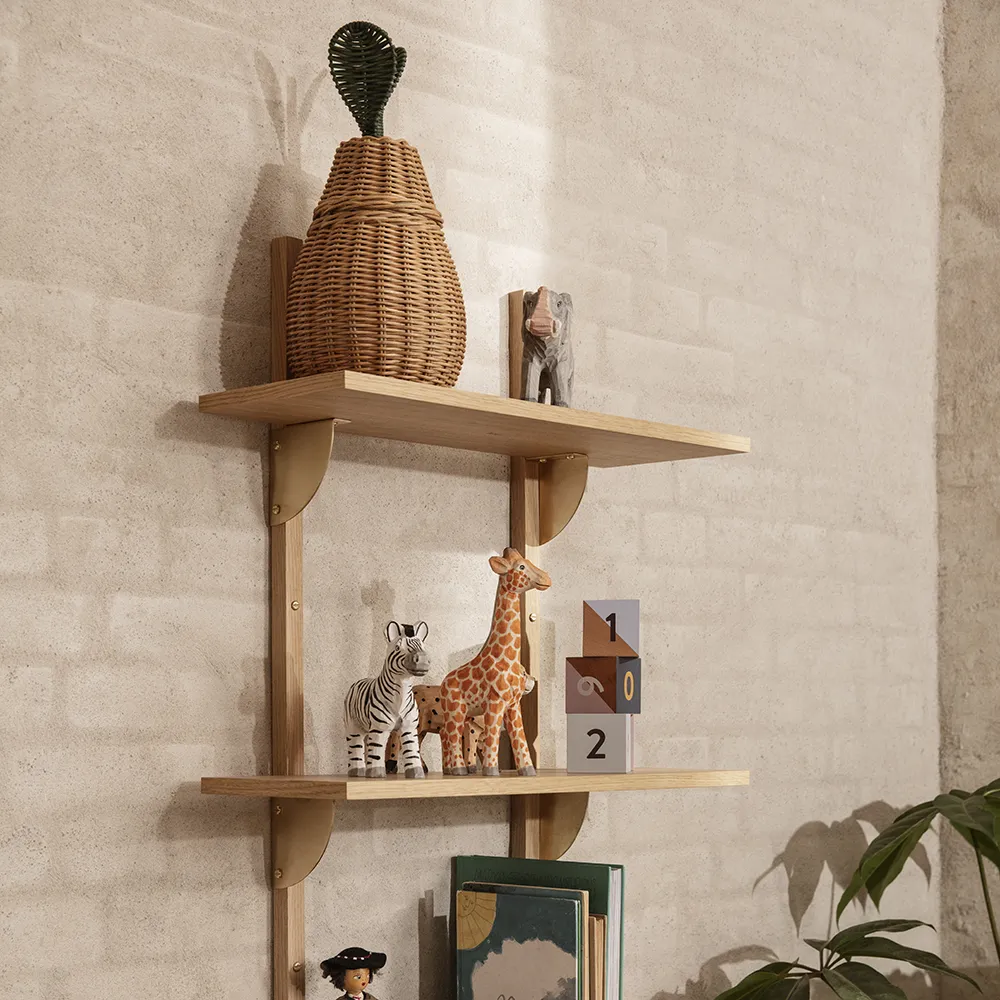 Pear flettet oppbevaringskurv liten