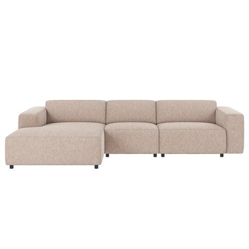 Willard sofa 4-seter sofa chaiselong venstre stoff Alice lys beige