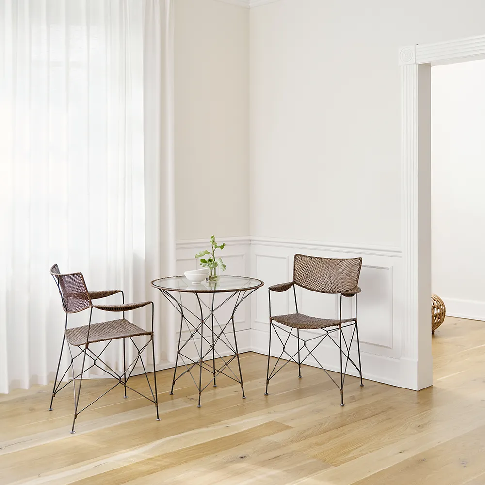 Funky kafébord med glass hasselnøtt