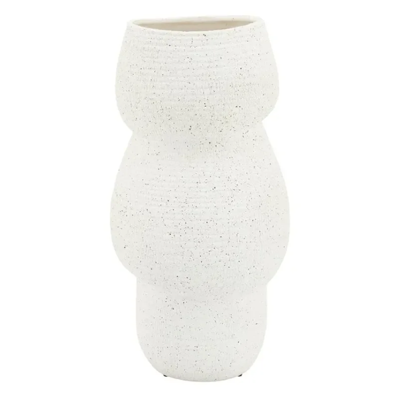 Grava large Vase 23,5x23,5x46 cm Leirtøy Off white