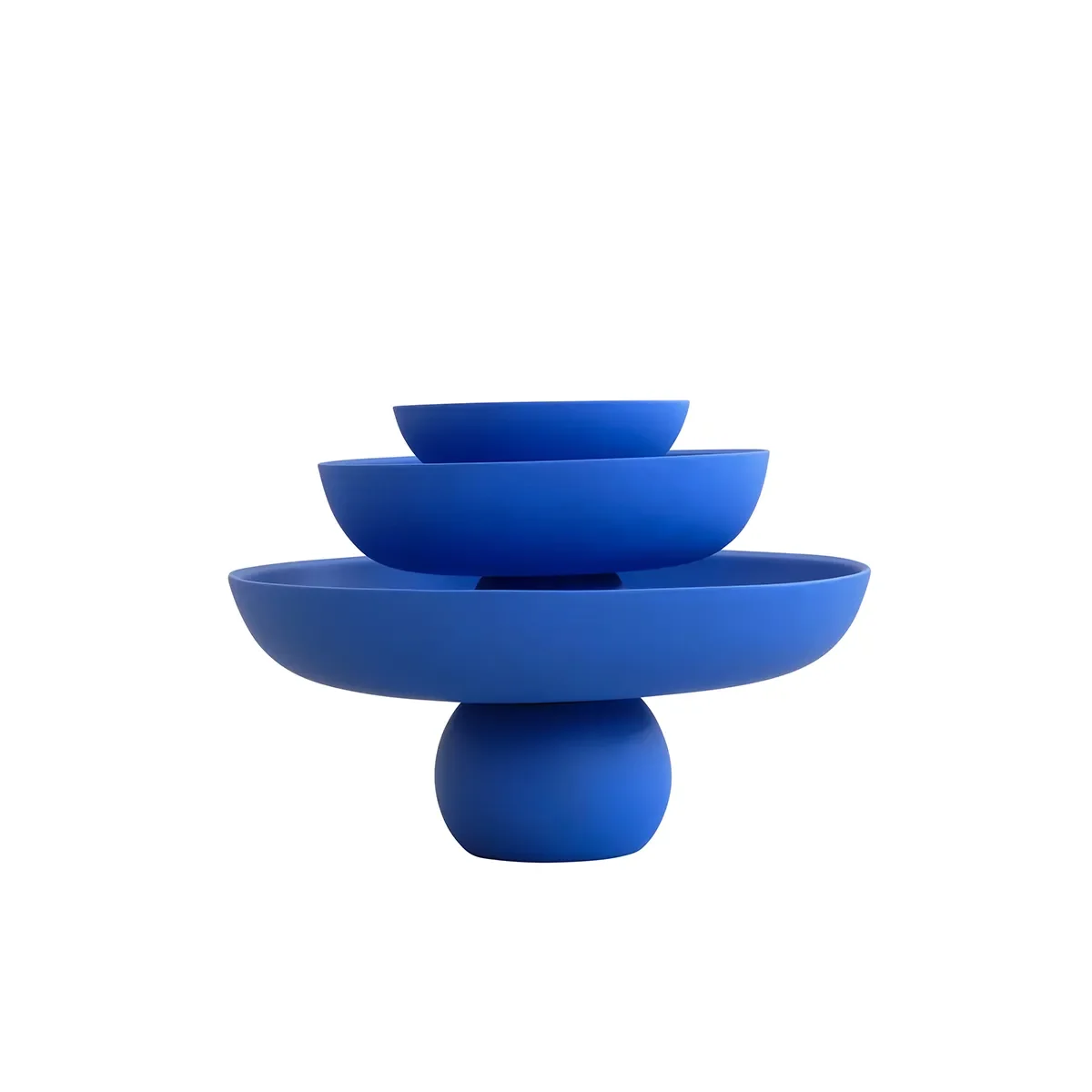 Håndmalt dekorasjonsskål Baburu Big Marrakech Blue Ø 43 cm