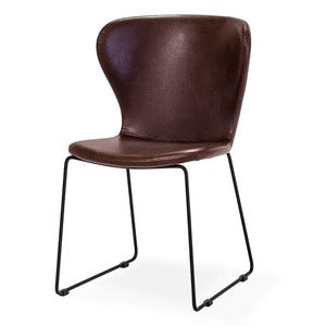 Wing Spisestol brun/svart 4-pakning