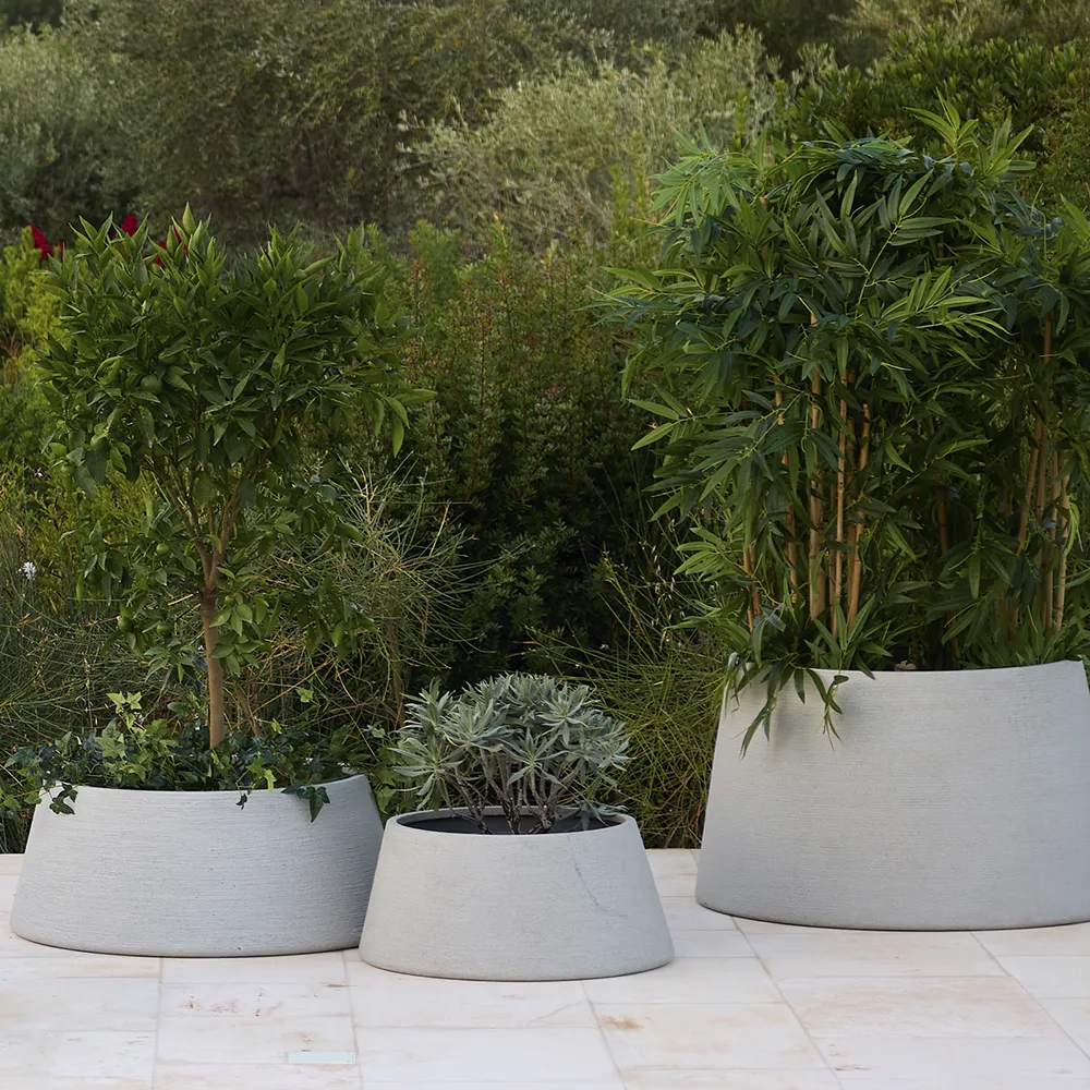 Soil potte trapez liten Concrete structure, fiberglas