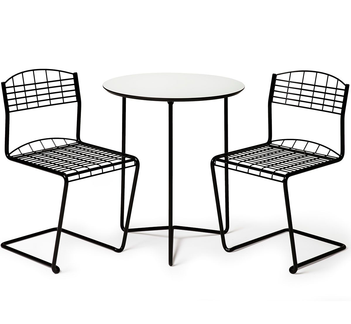 Hight Tech cafégruppe svart Grythyttan Stålmöbler