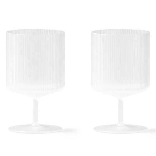 Ripple Vinglass 2-pakning - Frosted