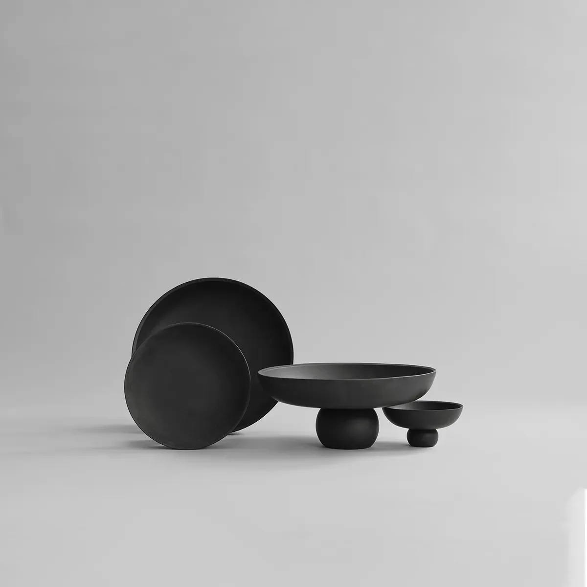 Håndmalt dekorasjonsskål Baburu Mini Black Ø 20 cm