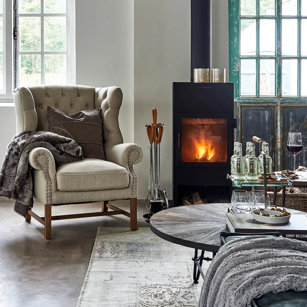 Franklin Park wingback lenestol linen flax