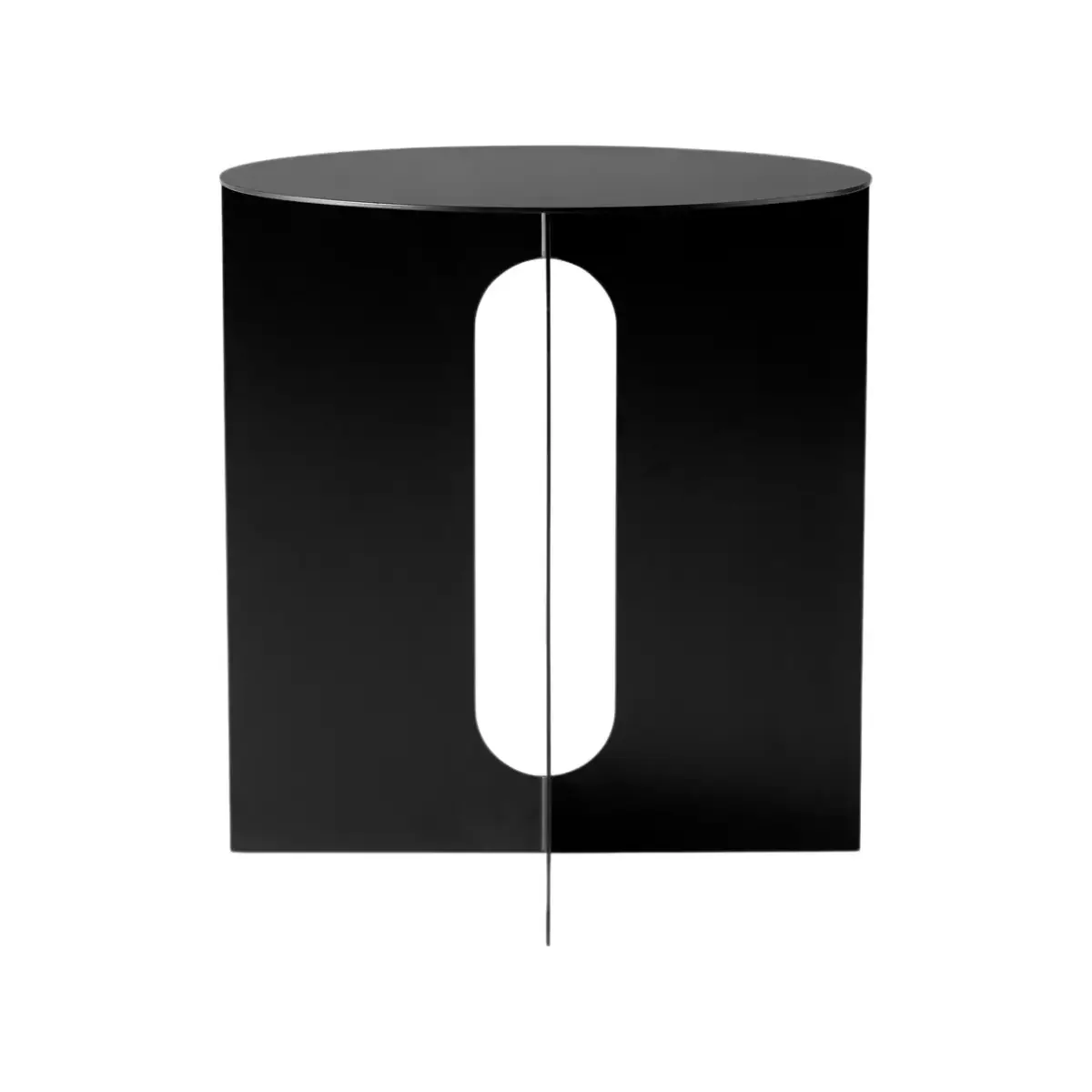 Androgyne Sidebord/understell Sort stål - Ø40 cm