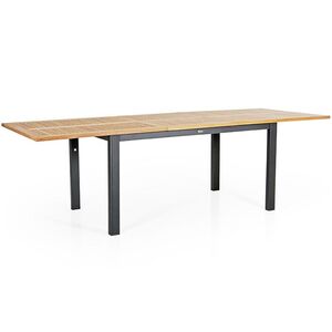 Lyon spisebord 92 x 194–252 cm svart/teak Brafab