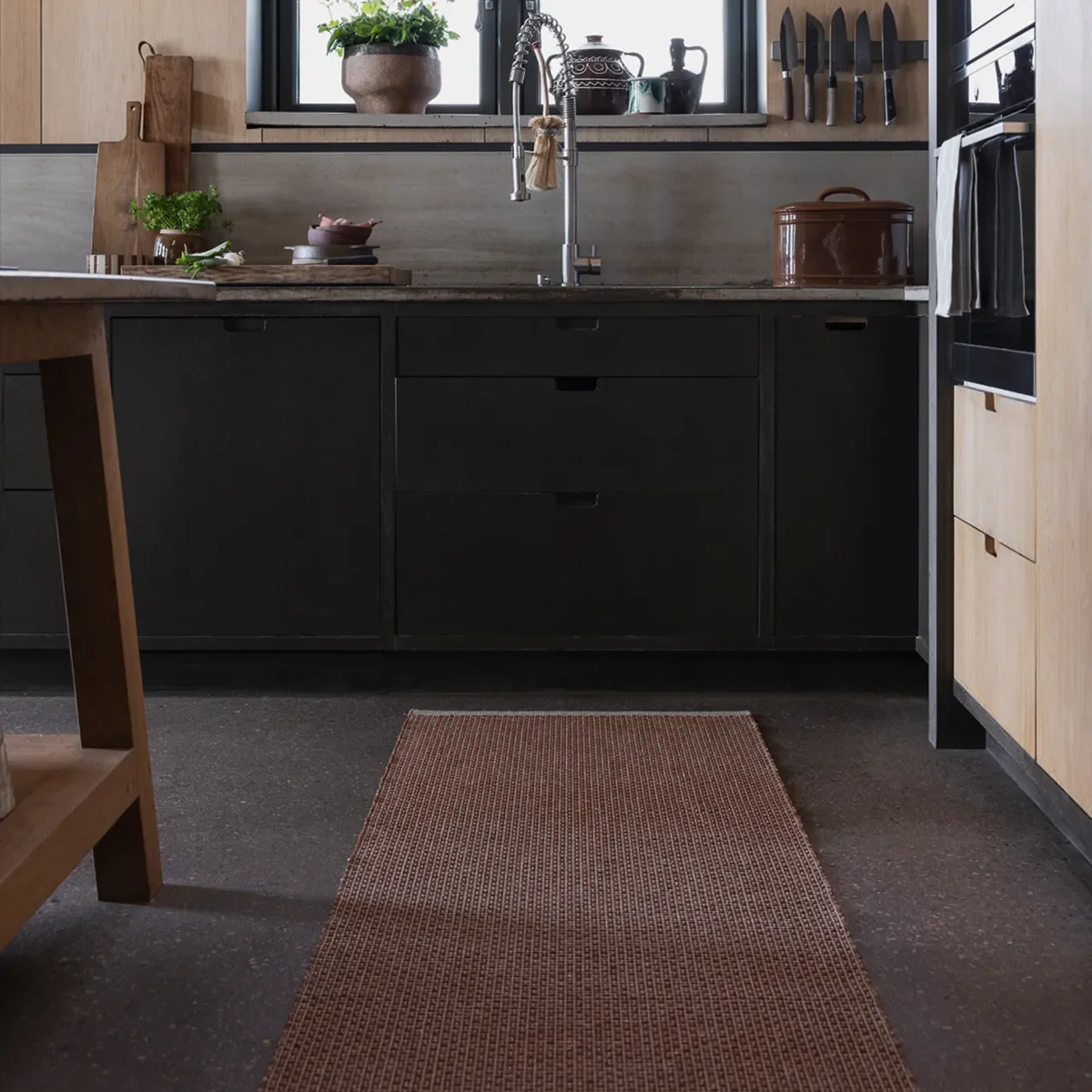 Vaskbar Plastmatte NILS Rust 70x120 cm