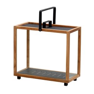 Lighthouse Lyslykt Grå/Teak Rektangulær