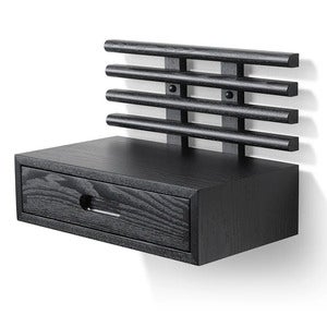 Zana Nattbord med skuff Svartbeiset ask