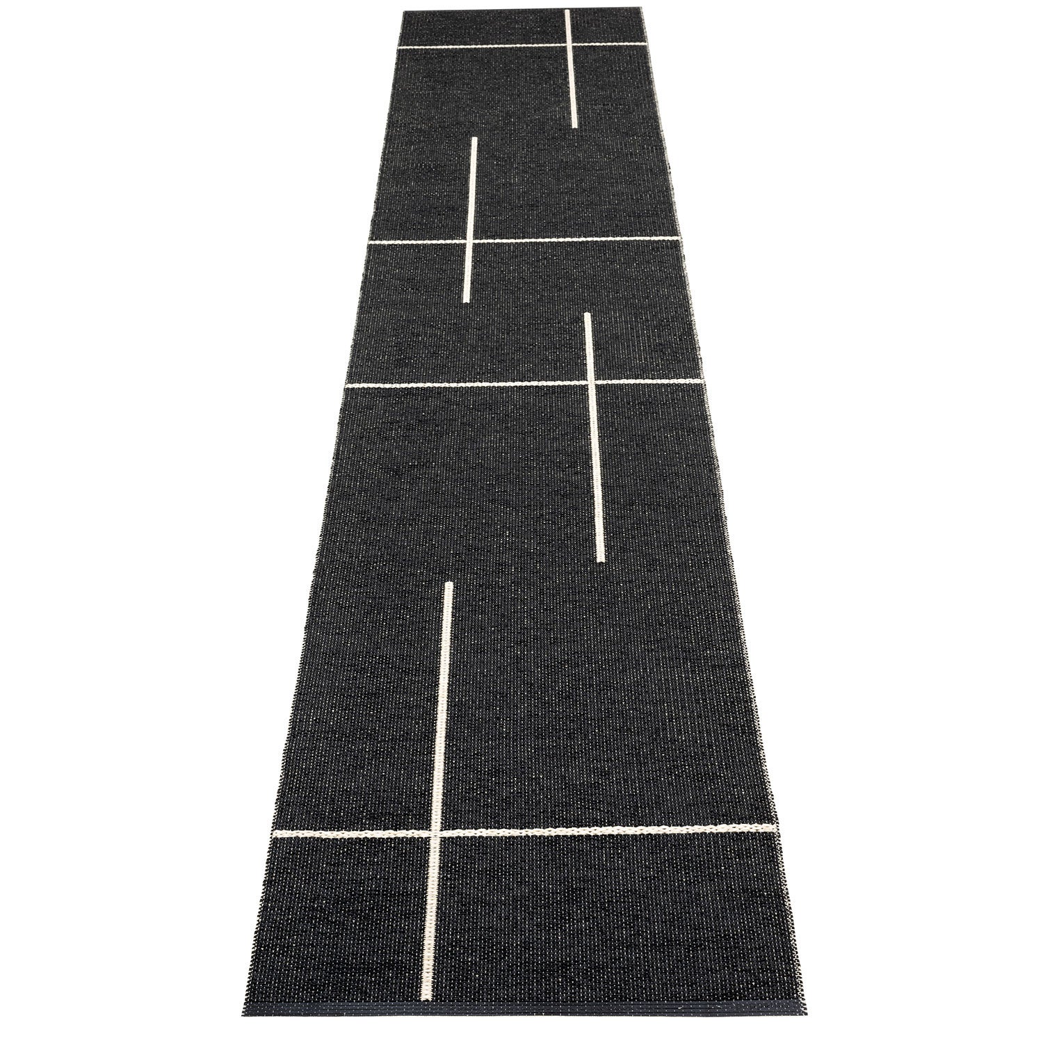 Pappelina, Fred matte 70x360 cm black / vanilla