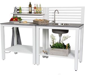 Bellac utekjøkken hvit Brafab