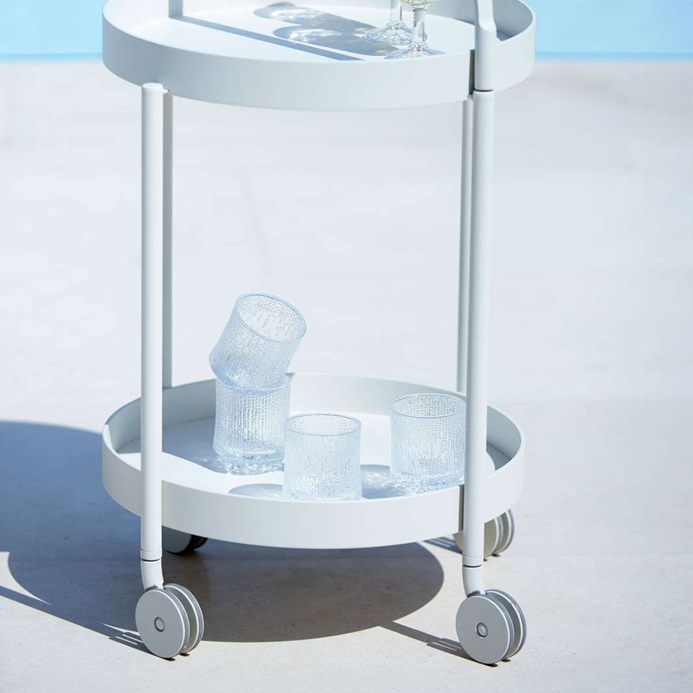 Roll Vogn / Sidebord Hvit