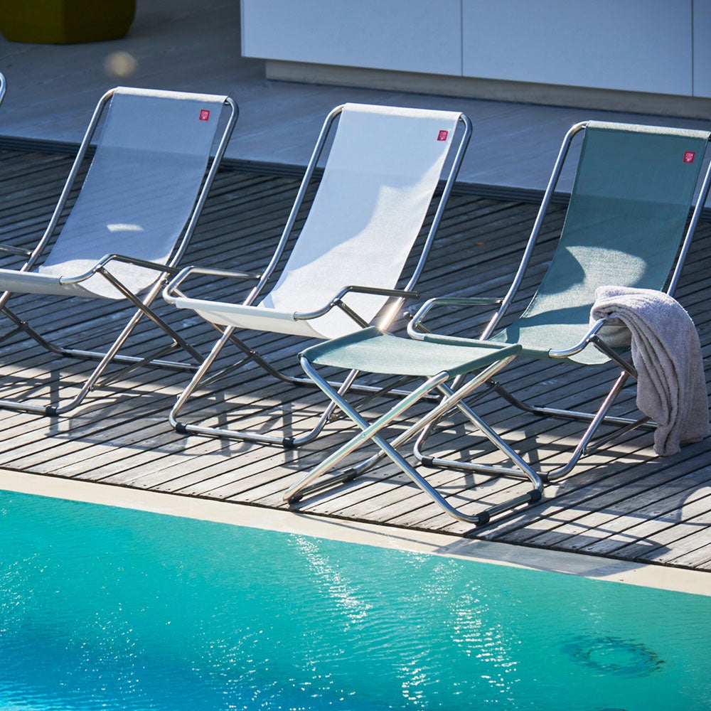 Dondolina solstol grey textilene/aluminium