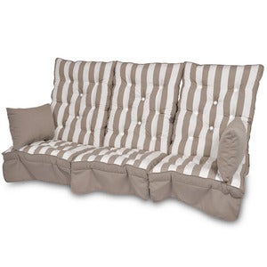 Hengekøyeputer Høy Rygg Taupe/Hvit