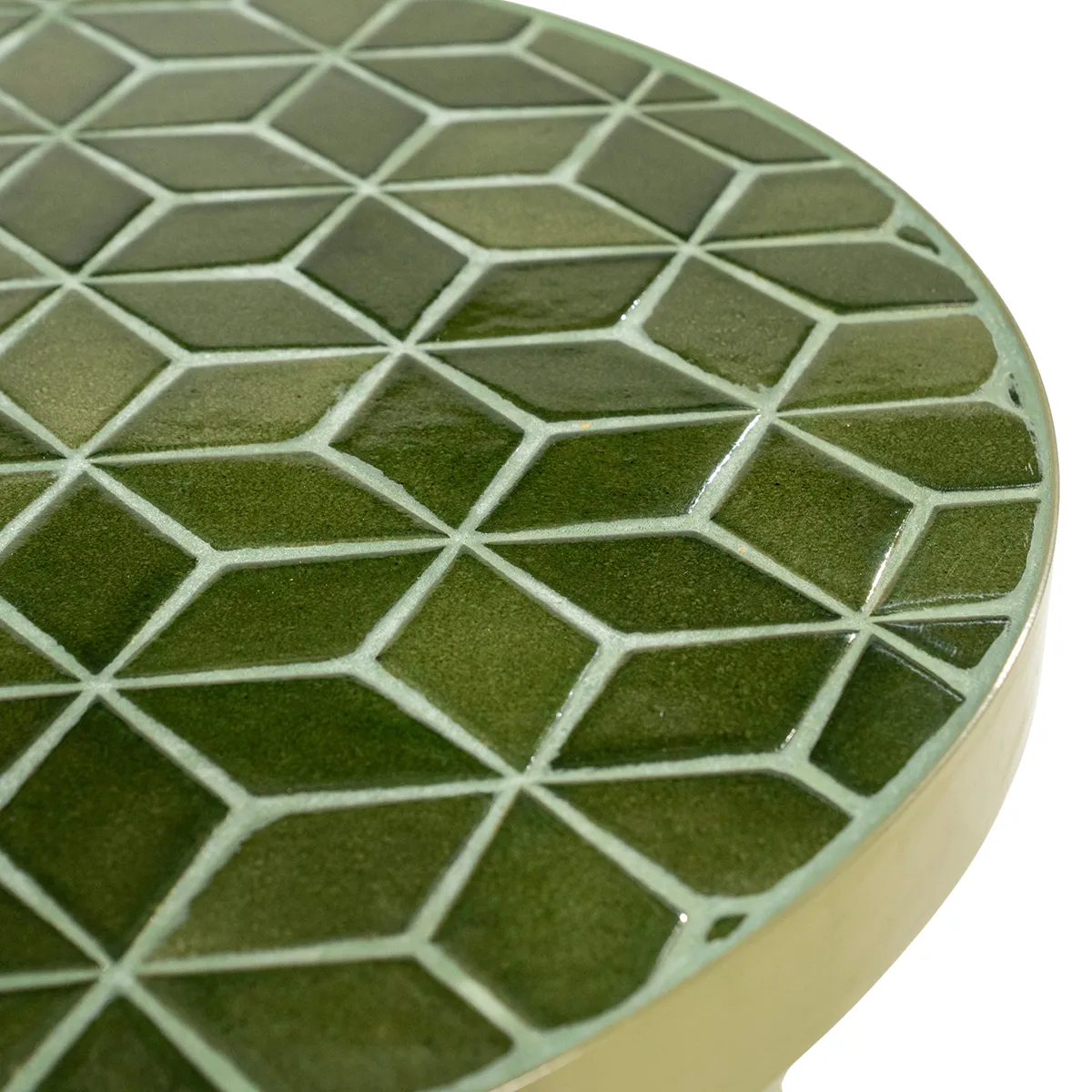 Sofabord Patterna med Bordplate av mosaikk Green