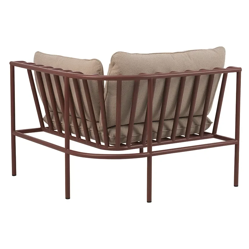 Collier hjørnestykke  Zin red / Teddy beige