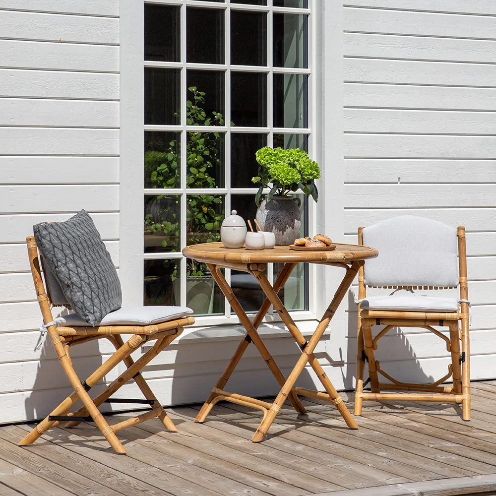 Cane Kafébord Ø90 cm Bambus 