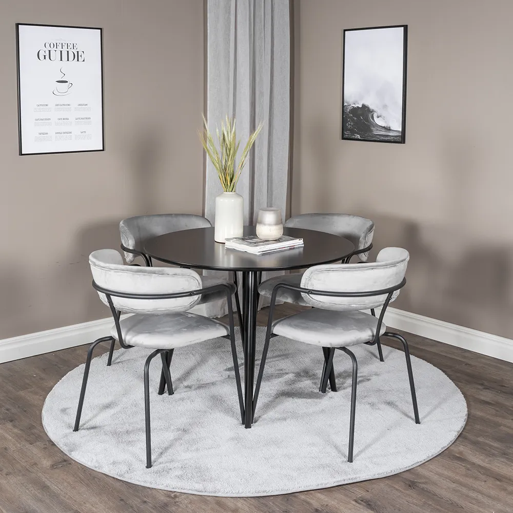 Arrow spisestol grå 2-pakning 