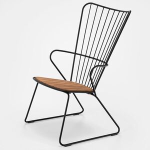 Paon loungestol i svart stål