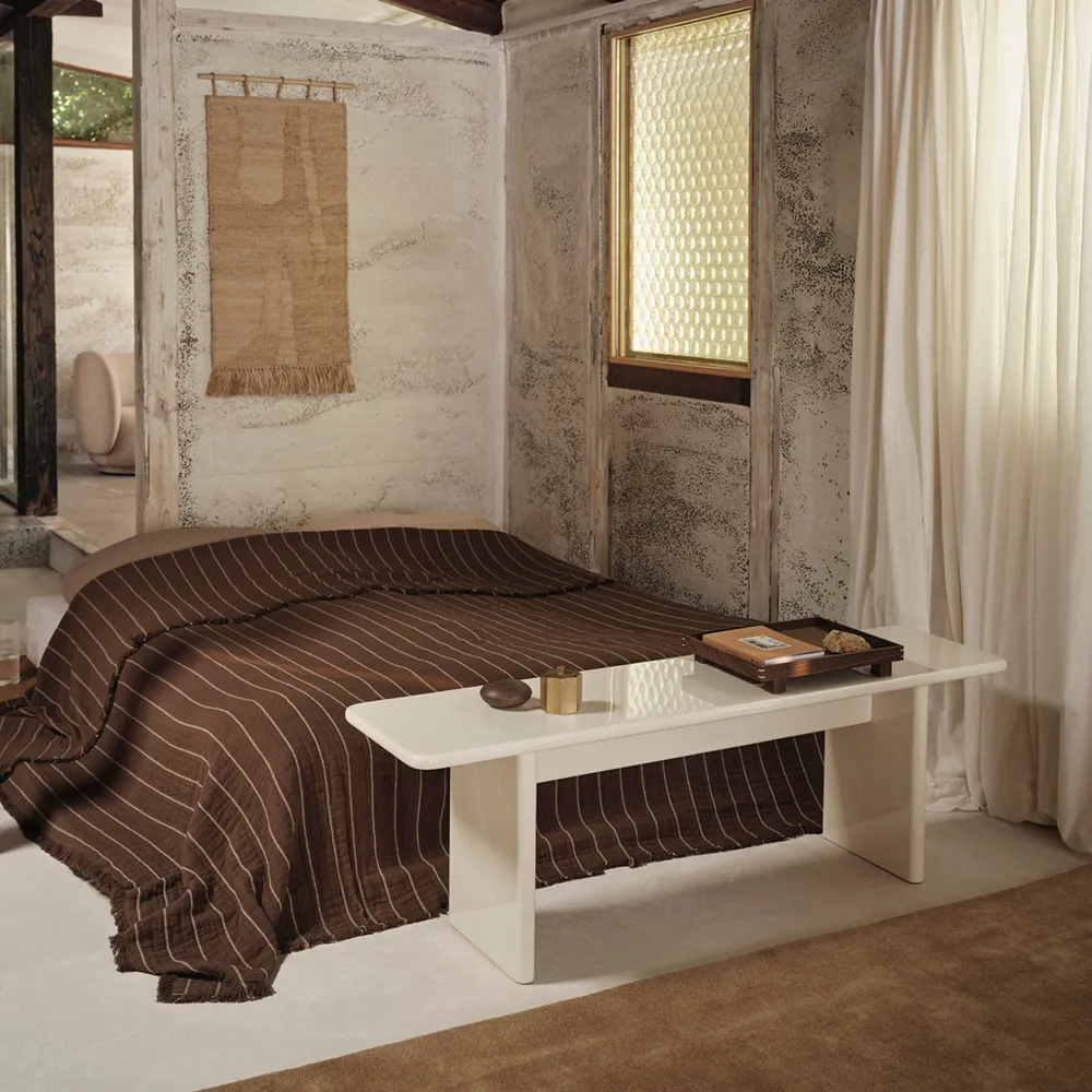 Aires Sengeteppe 160x240 cm Stone