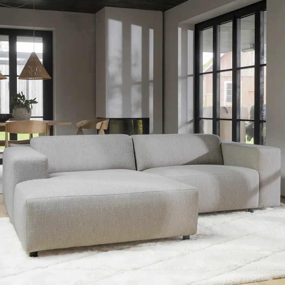 Willard sofa 3-seter sofa chaiselong venstre stoff Alice lys beige