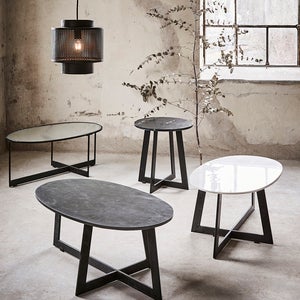 MILAN bord sort/glass