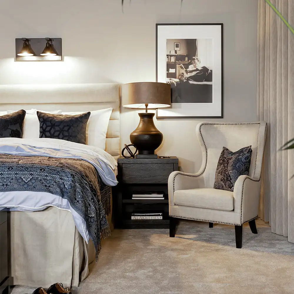 Bordlampe Bergamo svart Artwood