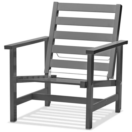 Lænestol aluminium grå 
