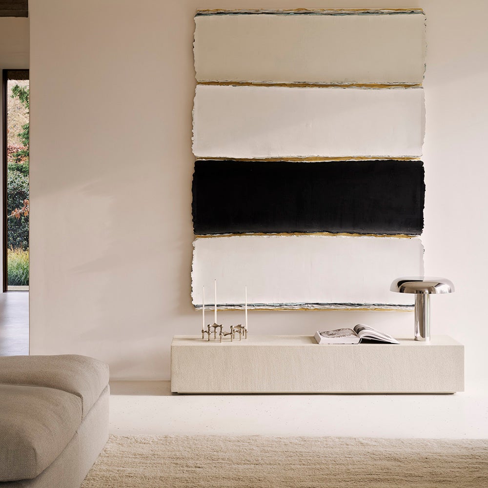 Elements gulvhylle/benk - off-white 180x45x30 cm