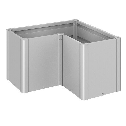 Belvedere plantebed midi størrelse l100 metallic sølv Biohort
