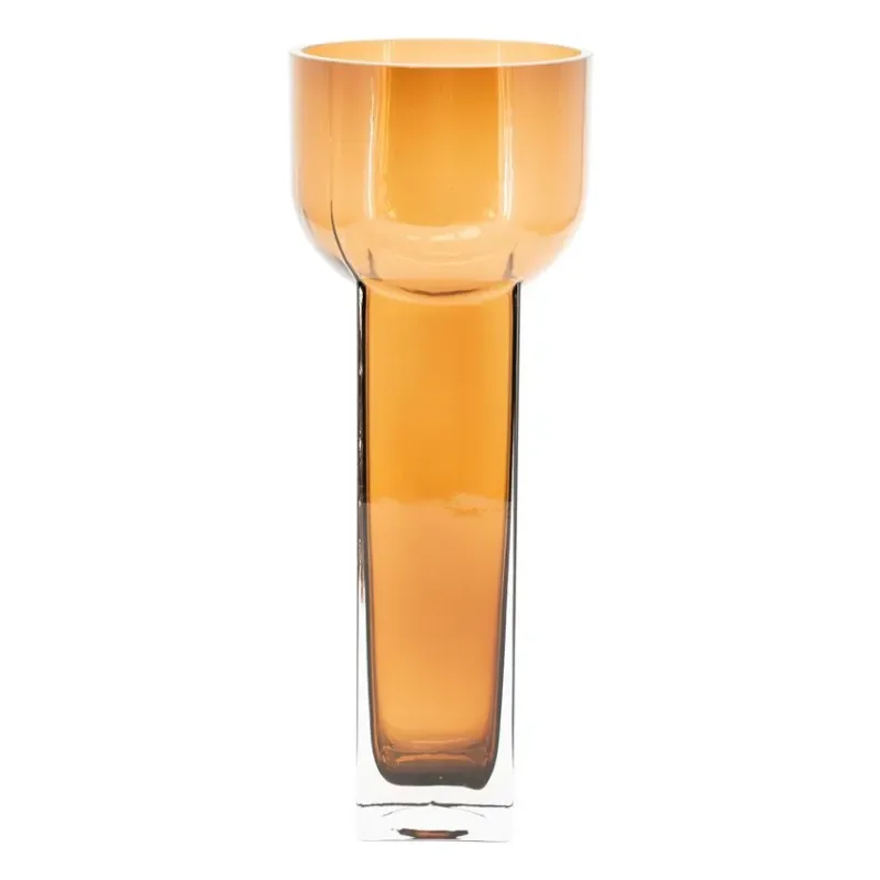 Vea 3 vase 13x13x35 cm glass brun