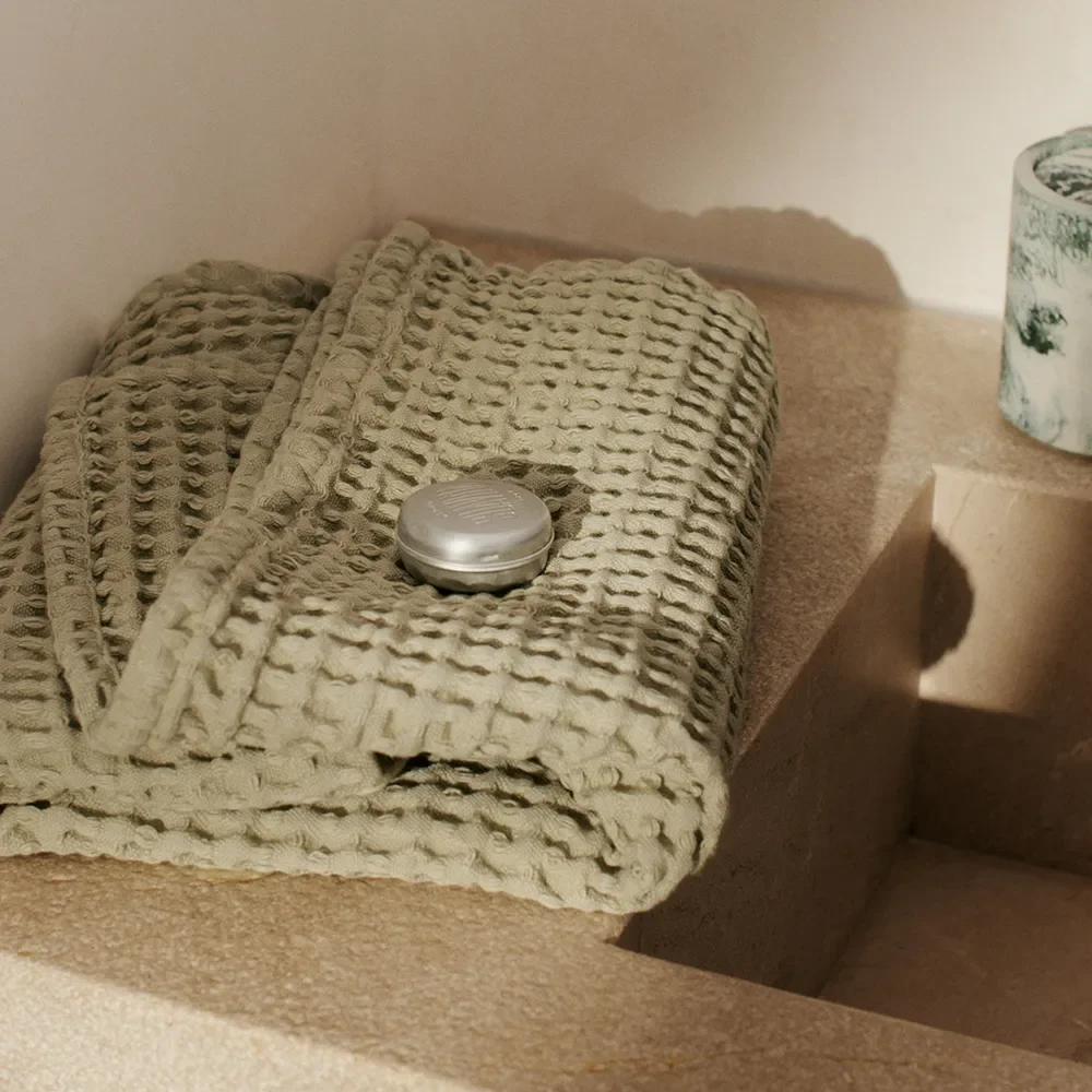 Håndkle i Økologisk Bomull Light Celedon