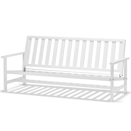 Sofa 3-personers aluminium hvid 